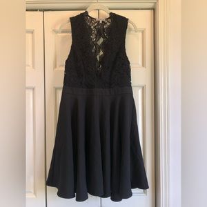 Charlotte Russe, black, L, lace bodice and skater style skirt